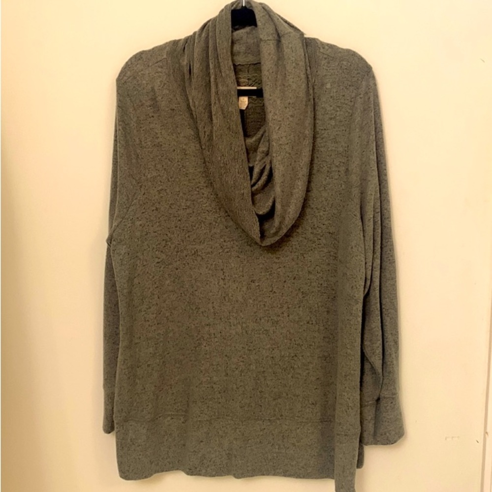 Beautiful sage green lightweight cowl neck sweater